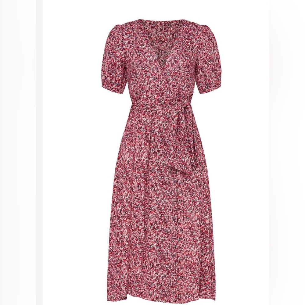 Ba&sh Noemie Crossover Dress in fuchsia Size XS